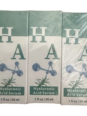 Hyaluronic Acid Serum - Hydrating Face Serum (3-Pack ) Sealed In Plastic NEW